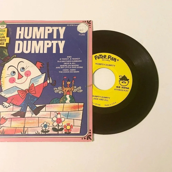 Vintage Peter Pan Records Humpty Dumpty Record 45 rpm Extended Play - Picture 5 of 12